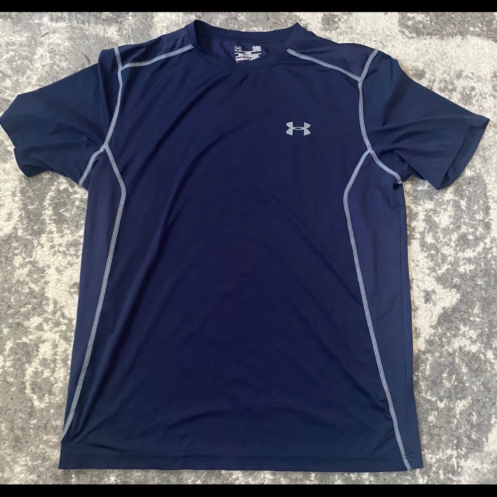 Men’s Navy Blue Under Armour Shirt Size L